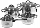 Набор горшков НАБОР 8 шт. Гаенки Кастрюля Индукционная