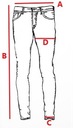 Pánske džínsové nohavice biele hladké slim MSB 32 Dĺžka nohavíc dlhá