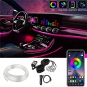 КАБЕЛЬ ОПТОВОЛОКНО AMBIENT LED (СВІТЛОДІОД) RGB ОСВІТЛЕННЯ САЛОНУ АВТО 6M APLIKACJA ПУЛЬТ APP  (17422306557) фото min 11