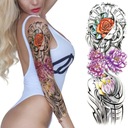 ВРЕМЕННАЯ МОЮЩАЯСЯ ТАТУ ЖЕНСКАЯ РУКАВ С ЦВЕТАМИ