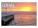 GDYNIA - Molo - Zachód Słońca - Magnes na lodówkę