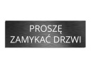 Табличка PLEASE CLOSE DOORS графит 8x24 см