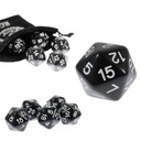 KOSTKA RPG CZARNA KOŚĆ DWUDZIESTOŚCIENNA K20
