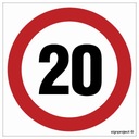 Знак ограничения скорости 20 Дорожный знак 30Х30 ТАБЛИЧКА