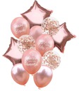 Воздушные шары для девичника розовое золото HEL x12