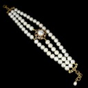 Náramok prírodné perly ametysty biele topásy Celková dĺžka 21.59 cm