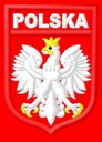 Польша Нашивка с гербом Польши, вышитая термофольгой
