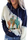Dámska mikina s potlačou kaktusu farby,L