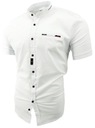 KOSZULA MĘSKA BIAŁA KRÓTKI RĘKAW STÓJKA SDN 850 L 41/42