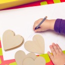 10 ШТ. НАТУРАЛЬНІ ДЕРЕВ'ЯНІ СЕРЦЯ ДЛЯ ДЕКОРУ ТА DIY, ХАКІ