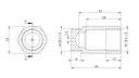 EMULADOR SEGUNDO LAMBDA SONDA LAMBDA FI2 40MM COBRE AMARRILLO 