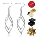 ЖЕНСКИЕ СЕРЕБРЯНЫЕ ПОДВЕСКИ СЕРЬГИ, ДЛИННЫЙ ЗАЖИМ 925, ПОДАРОК ​​МАМЕ ЖЕНЕ