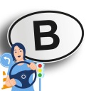 Наклейка на автомобиль Бельгия - B