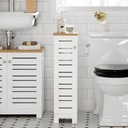 SoBuy BZR85-W Stojaci držiak toaletného papiera Úložný priestor na toaletnú pa Hĺbka nábytku 18 cm