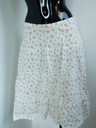 Letnia spódnica NOW kwiaty S 36 biała koronka boho Marka H&M