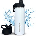 ИЗОЛИРОВАННАЯ ТУРИСТИЧЕСКАЯ ТЕРМОБУТЫЛКА ТЕРМОС БУТЫЛКА 550 МЛ БЕЛАЯ