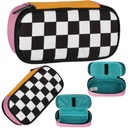 ШКОЛЬНЫЙ Пенал, ЖЕСТКАЯ СУМКА, ТРУБКА, ШКАФНАЯ ДОСКА, Клетчатая, ЧЕРНО-БЕЛАЯ