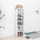 vidaXL Skrinka na topánky, biela, 27,5x27x102 cm, materiál na báze dreva Producent inna