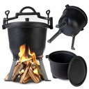 ЧУГУННЫЙ СКОТА, ВЕНГЕРСКИЙ ОХОТНИЧИЙ ГОРШОК, ВЫПЕЧКА 10Л, ДЛЯ ГРИЛЯ КОСТРА