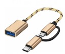 2 В 1 MICRO USB OTG АДАПТЕР USB-C НА USB 3.0