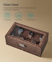 Drewniana szkatułka na zegarki 12 szt Pudełko Etui Pojemnik Organizer