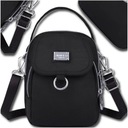 Kopertówka Torebka na telefon ramię portfel Damska czarna mała pasek Torba