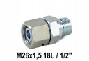 ГИДРАВЛИЧЕСКИЙ СОЕДИНИТЕЛЬ AB M26x1,5 18L / 1/2