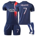 Спортивная форма PSG Mbappe 7, трикотажные шорты, носки 152-164
