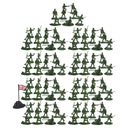 100x plastová miniatúrna herná súprava Army Guys Green Značka KingLine