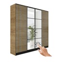 Шкаф четырехдверный с зеркалом УЗОР 3 COSTA 4D CRAFT ДУБ ЗОЛОТОЙ