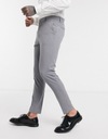 Pánske šedé nohavice super skinny W28 L30 Dominujúci vzor bez vzoru