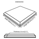 4x АКУСТИЧЕСКИЕ ПАНЕЛИ |50x50x5см| Панель «Пульсар» 4 шт + крепления Белый |