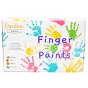 Farby na maľovanie prstami pre deti kreatívna zábava bezpečné 6 x 125ml Kapacita 125 ml