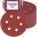 25шт НАЖДАЛЬНАЯ БУМАГА 150мм P180 ДИСК НА ВЕЛКРО ДЛЯ ДРЕЛИ-Шлифмашины