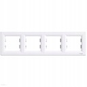 SCHNEIDER ASFORA RAMKA POCZWÓRNA POZIOMA DO GNIAZDKA KONTAKTU BIAŁA