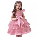 SUKIENKA ELEGANCKA WIZYTOWA KWIATY FALBANY 98