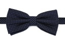 ГАЛСТУК-БАБОЧКА МУЖСКАЯ, ТЕМНО-СИНЯЯ С ТОЧКАМИ