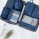 Органайзер из 7 предметов, дорожная сумка, вместительный чемодан, чехлы серого цвета