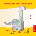 Набор динозавров Monumi с кубической головой - птеродактиль, бронтозавр, стегозавр