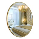 КРУГЛОЕ ЗОЛОТОЕ ЗЕРКАЛО 80 УЗКАЯ АЛЮМИНИЕВАЯ РАМКА LOFT