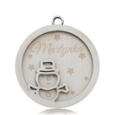 БЕЗЕНКА С ИМЕНЕМ, персонализированный новогодний подарочный кулон, узор 3