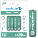 4х АККУМУЛЯТОРНЫЕ АККУМУЛЯТОРЫ NI-MH EVERACTIVE R3 AAA 550 мАч для СОЛНЕЧНЫХ ЛАМП