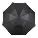 Зонт мужской с изогнутой ручкой, черный складной чехол, Basic Perletti