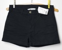 H&M_nowe dziewczęce jeansowe spodenki_13-14lat 164cm Kolor czarny