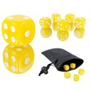 KOSTKA K6 1,6 CM RPG ŻÓŁTA KOŚĆ SZEŚCIOŚCIENNA