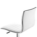 Fotel Krzesło Białe Obrotowe Eko Skóra Wygodne Szerokość siedziska 46 cm