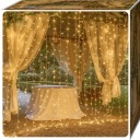 БОЛЬШАЯ СВЕТОВАЯ ЗАВЕСА 3Х3М ПЛОТНЫЕ СВЕТОДИОДНЫЕ СВЕТИЛЬНИКИ ДЛЯ СВАДЬБЫ ТЕПЛЫЙ БЕЛЫЙ