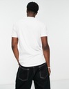 AllSaints biele pánske tričko defekt XL Výstrih okrúhly