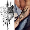 Татуировая геометрическая промытая временная ручная длинная леса