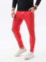 Spodnie męskie dresowe lampasy P865 czerwone L Rozmiar L
